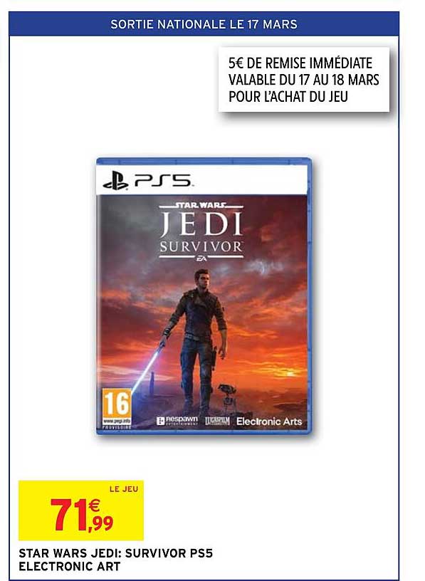 star wars jedi : survivor ps5 electronic art