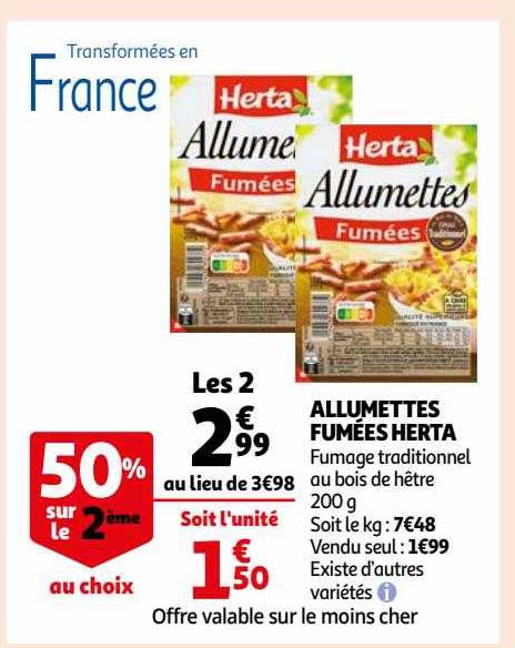 Allumettes Fumées Herta