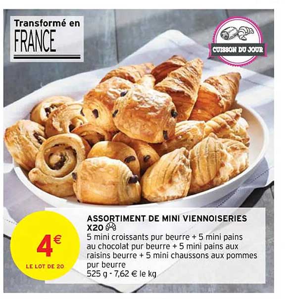 assortiment de mini viennoiseries x20