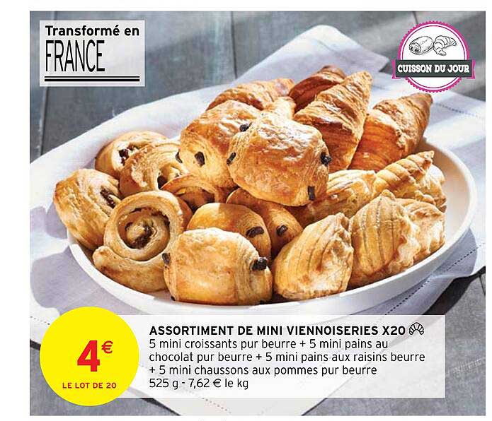 assortiment de mini viennoiseries x20