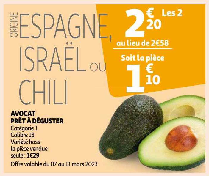 avocat prêt à déguster