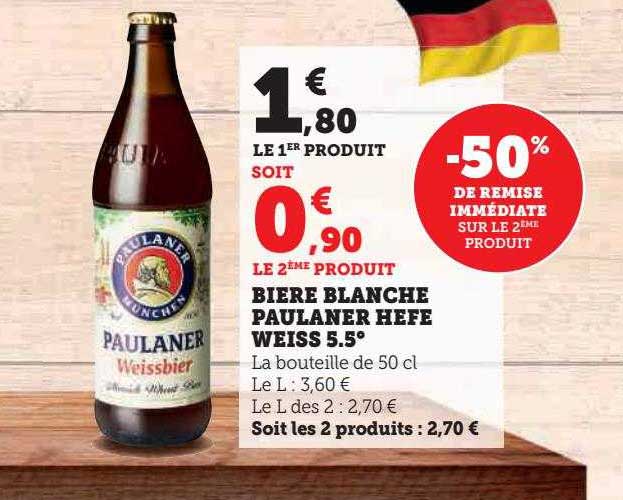 bière blanche paulaner hefe weiss 5.5°