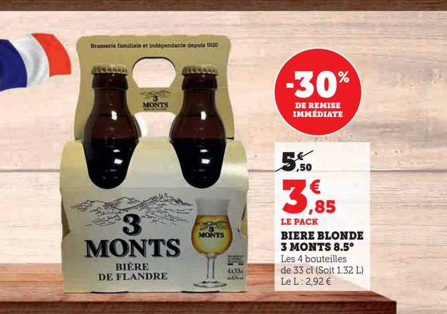 bière blonde 3 monts 8.5°