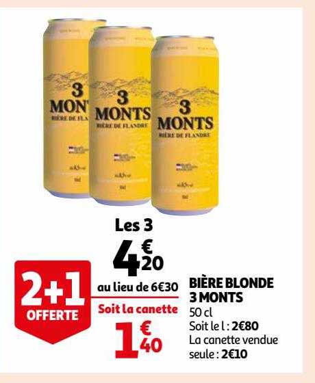 bière blonde 3 monts