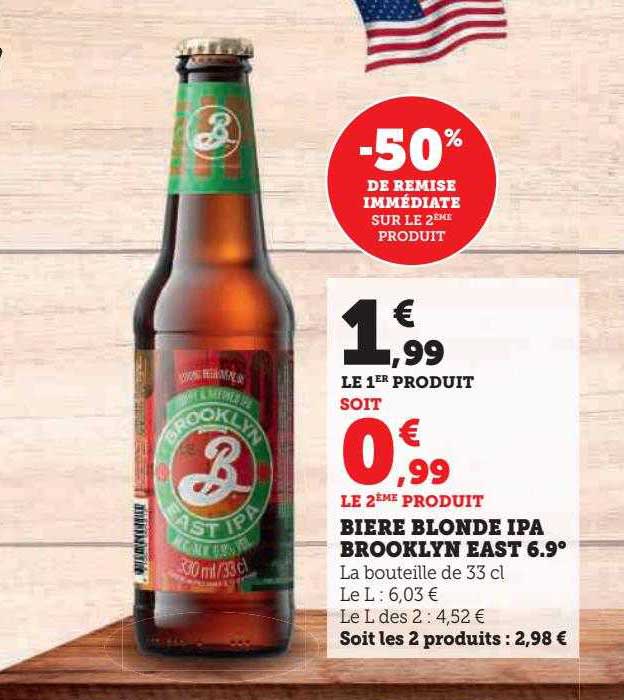 bière blonde ipa brooklyn east 6.9°