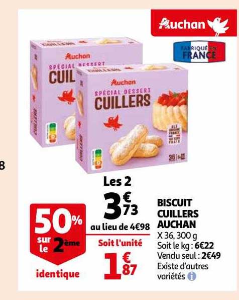 biscuit cuillers auchan