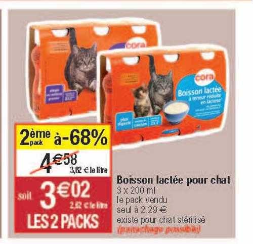 boisson lactée pour chat cora