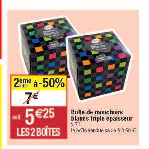 Boîte De Mouchoirs Blancs Triple épaisseur