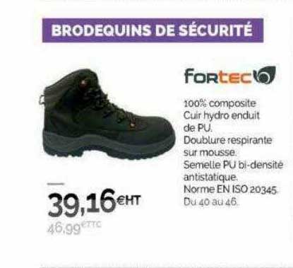 brodequins de sécurité fortec