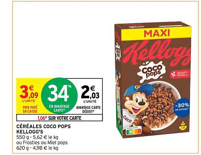 céréales coco pops kellogg's