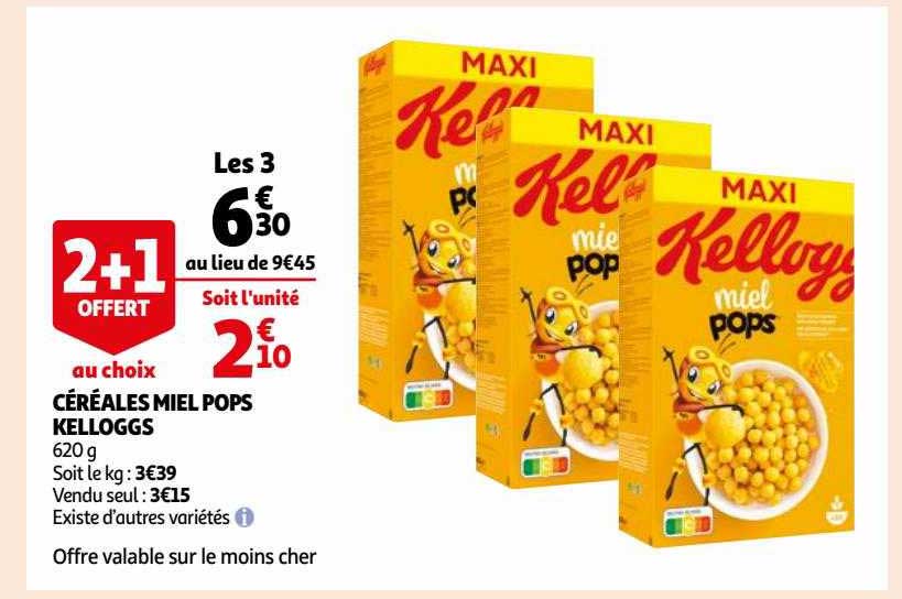 céréales miel pops kellogg's