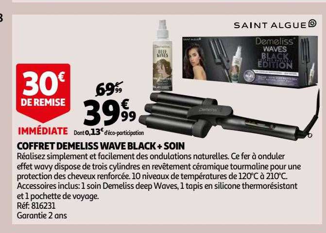 coffret demeliss wave black + soin saint algue