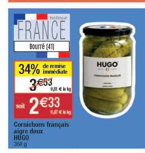 Cornichons Français Aigre Doux Hugo