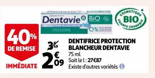 Dentifrice Protection Blancheur Dentavie