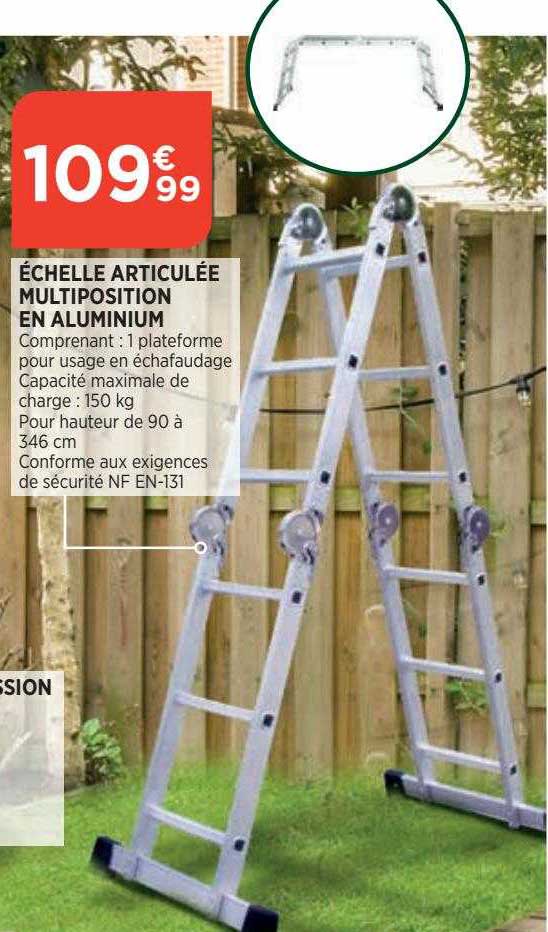 échelle articulée multiposition en aluminium