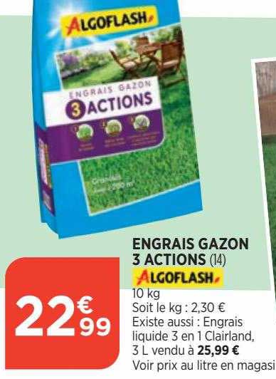 engrais gazon 3 actions algoflash