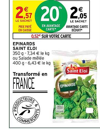 épinards Saint éloi