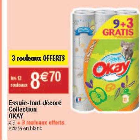 essuie-tout décoré collection okay