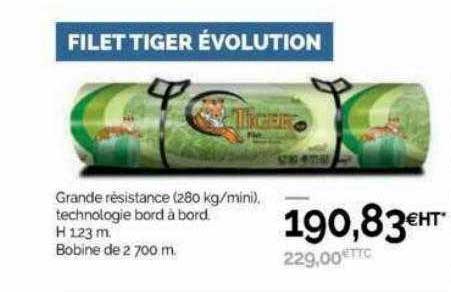 filet tiger évolution