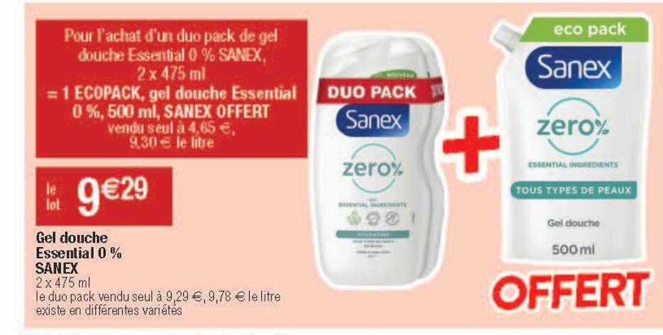 Gel Douche Essential 0% Sanex