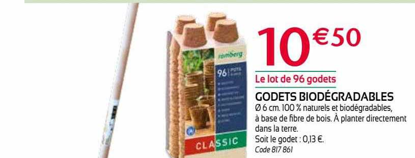 godet biodégradables