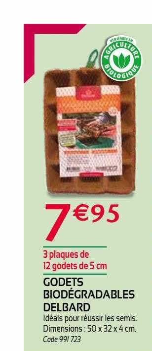 godets biodégradables delbard