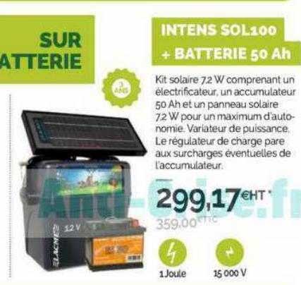 intens sol 100 + batterie 50Ah