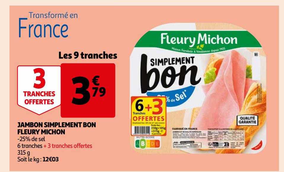 jambon simplement bon fleury michon