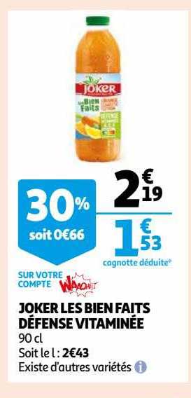 Joker Les Bien Faits Défense Vitaminée