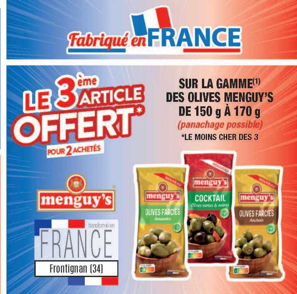 La Gamme Des Olives Menguy's De 150 G à 170 G