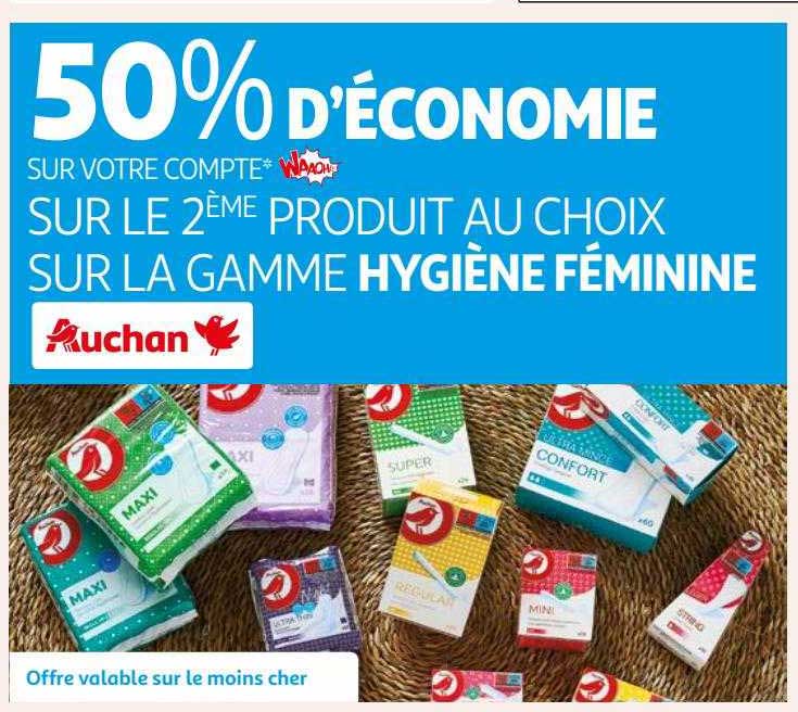la gamme hygiène féminine auchan