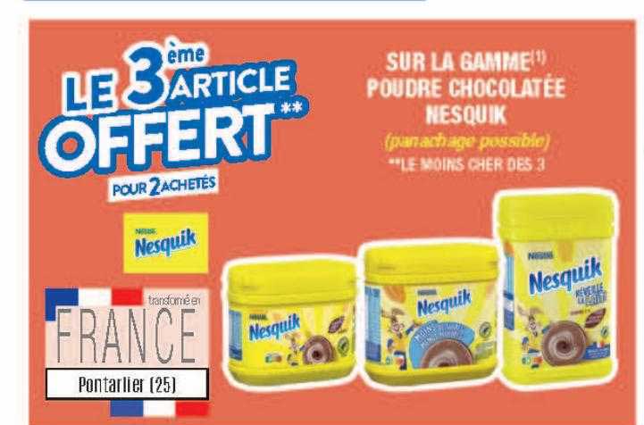 la gamme poudre chocolatée nesquik