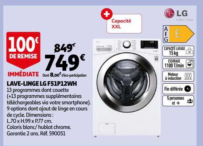 lave-linge lg f51p12wh