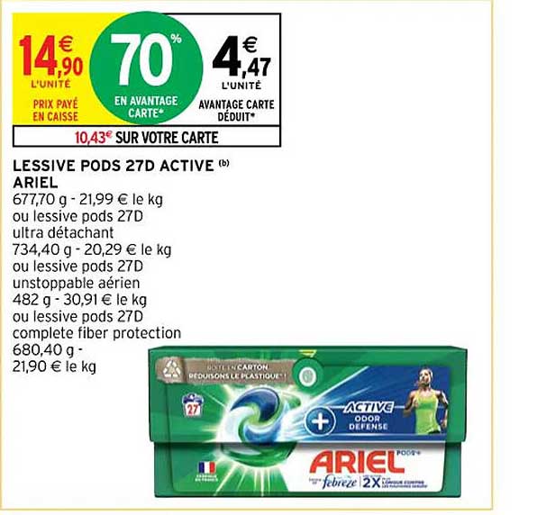 Lessive Pods 27d Active Ariel