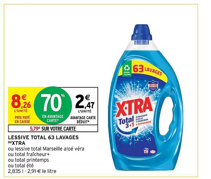 lessive total 63 lavages xtra