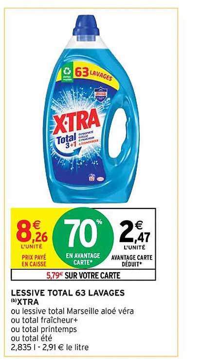 lessive total 63 lavages xtra