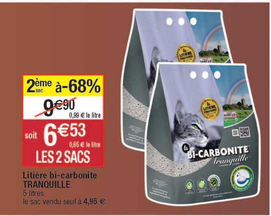 Litière Bi-carbonite Tranquille