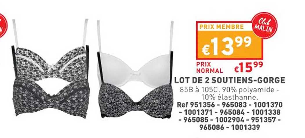 lot de 2 soutiens-gorge