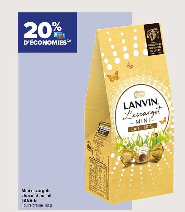 Mini Escargots Chocolat Lait Lanvin