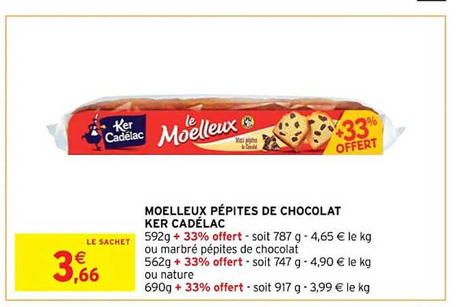 Moelleux Pépites De Chocolat Ker Cadélac