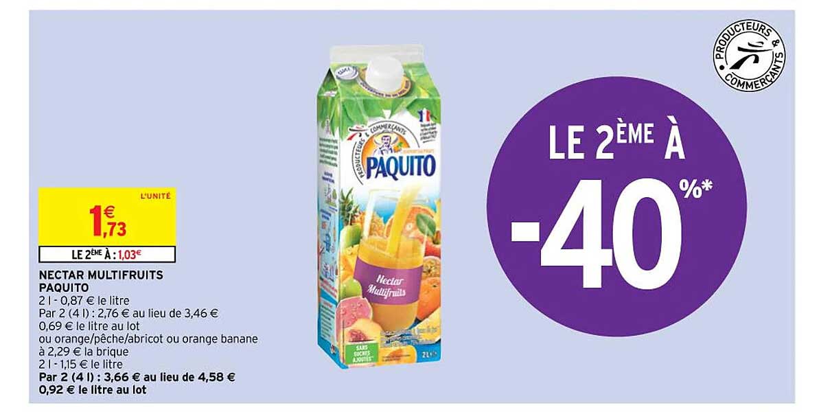 Nectar Multi Fruits Paquito