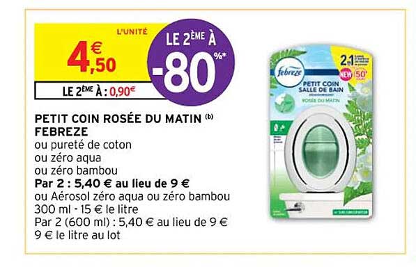 petit coin rosée du matin febreze