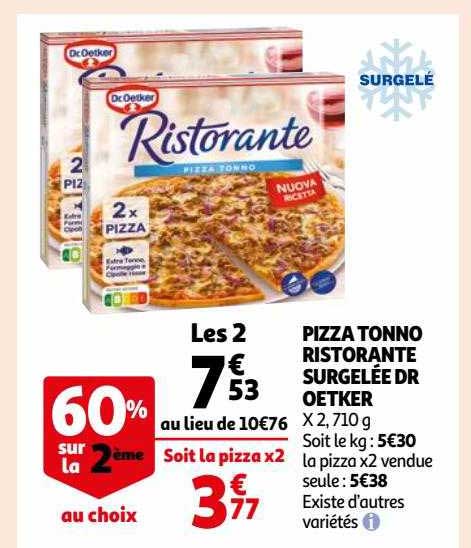 pizza tonno ristorante surgelée dr oetker