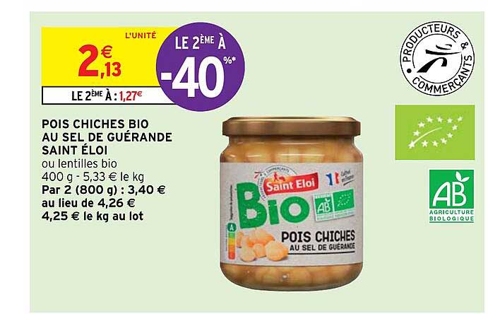 pois chiches bio au sel de guérande saint éloi