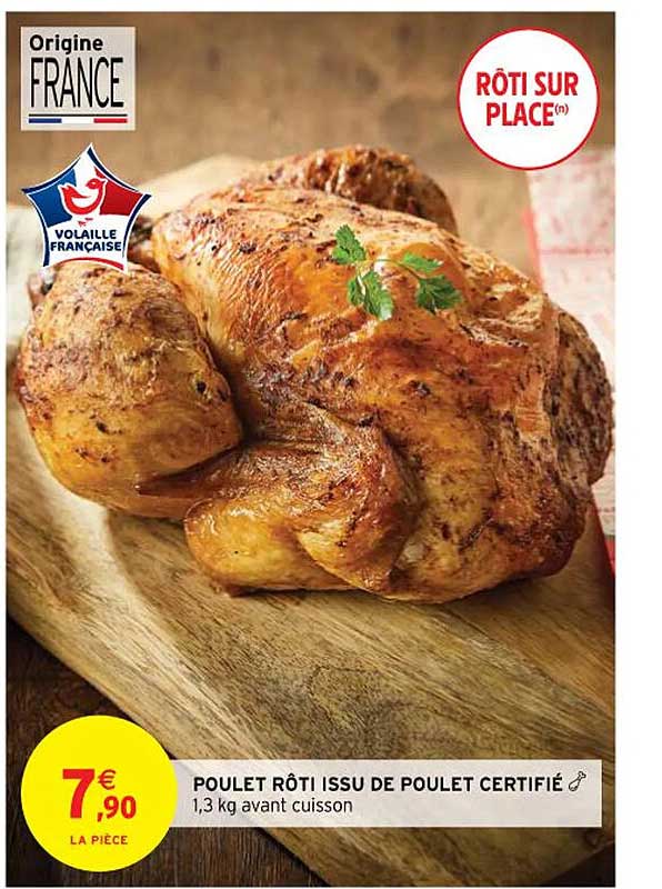 poulet rôti issu de poulet certifié