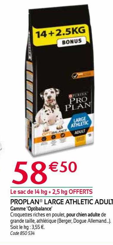 proplan large athletic adulte