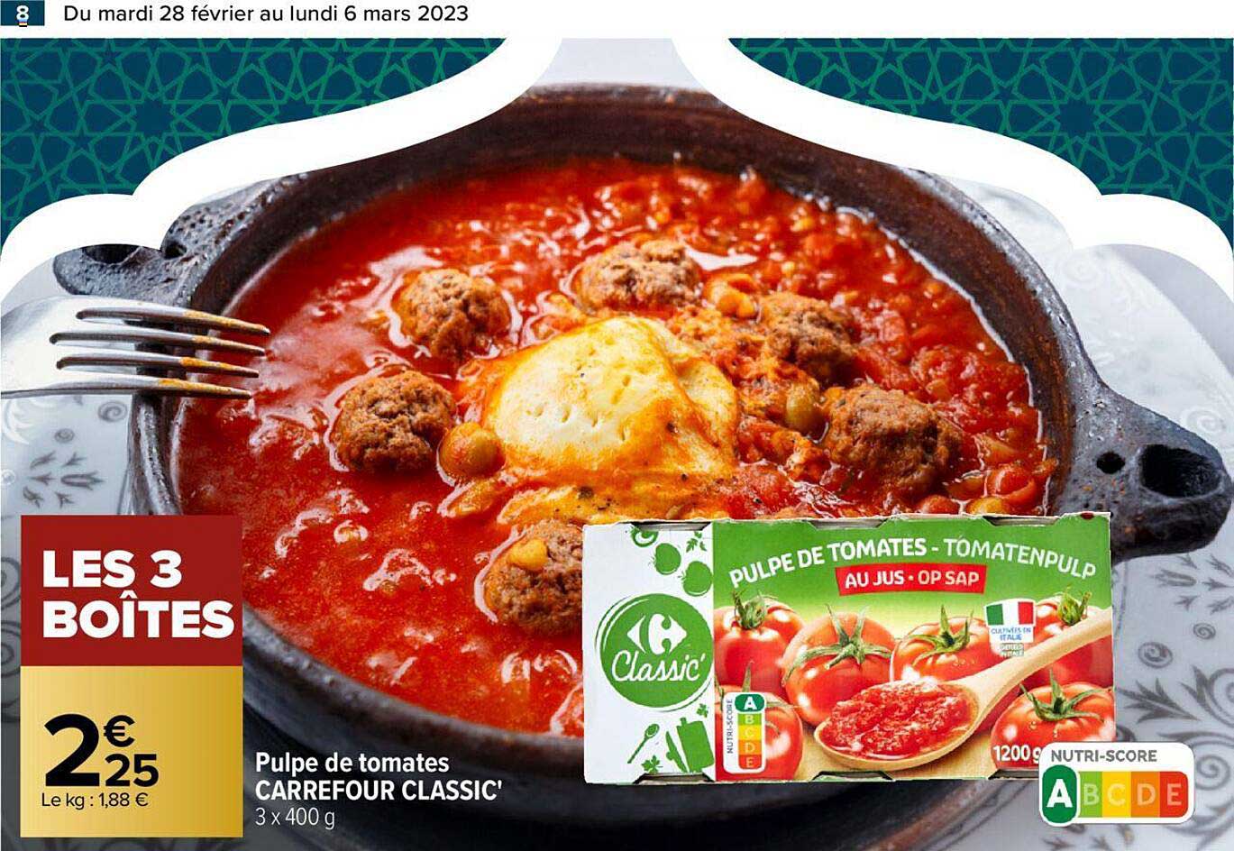 Pulpe De Tomates Carrefour Classic'