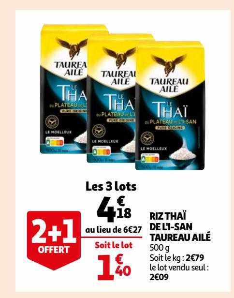 Riz Thaï De L'i-san Taureau Ailé