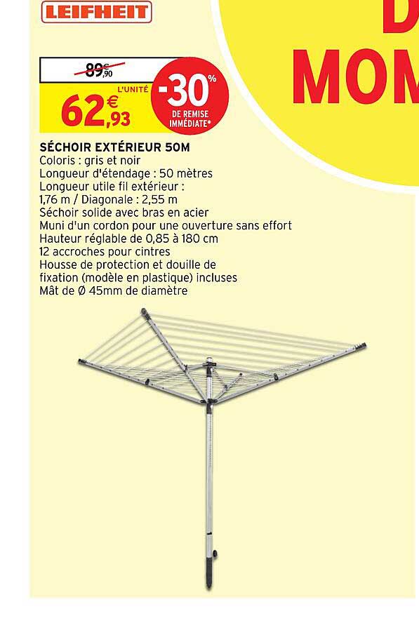 Séchoir Extérieur 50 M Leifheit