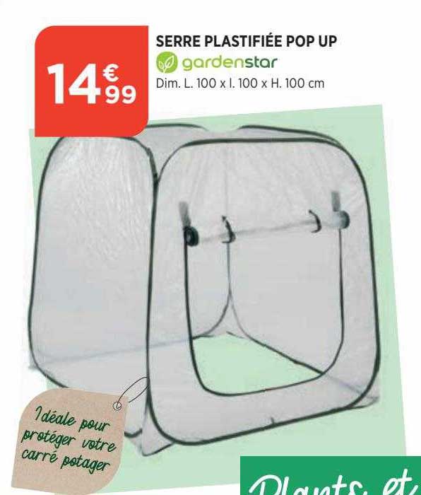 serre plastifiée pop up gardenstar